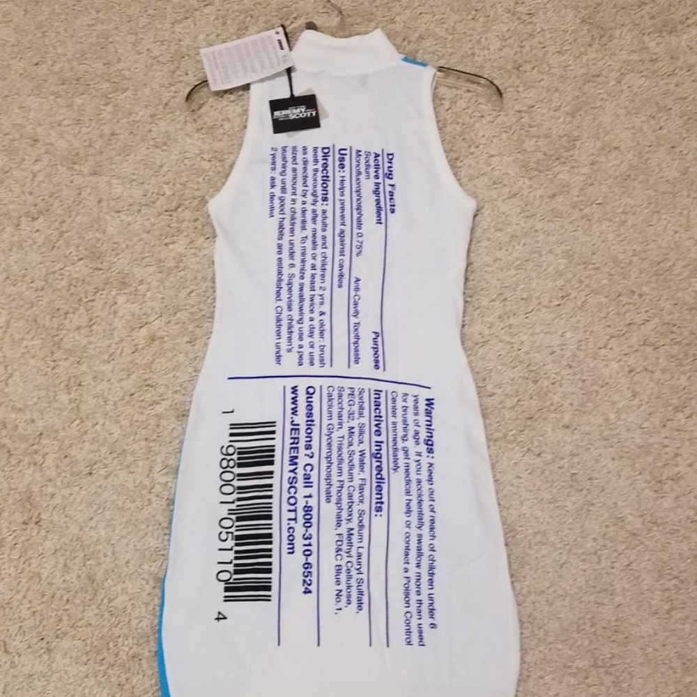 NWT Jeremy Scott Toothpaste Dress - Picture 6 of 8